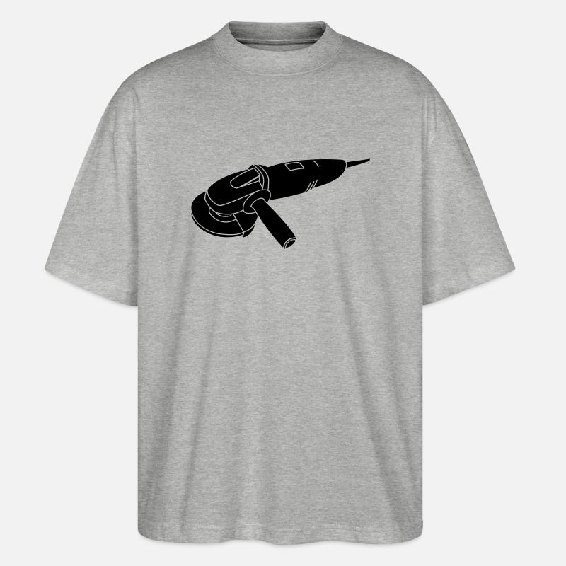 Winkelschleifer - Stanley/Stella Oversized Unisex Bio T-Shirt Blaster 2.0 - Grau meliert