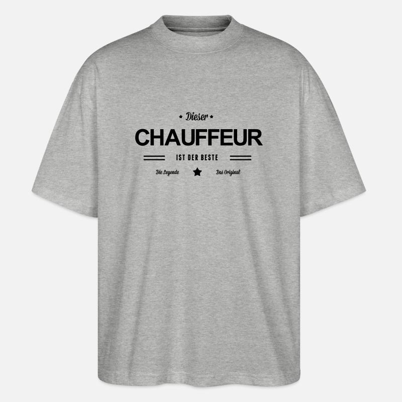 Bester Chauffeur - Stanley/Stella Oversized Unisex Bio T-Shirt Blaster 2.0 - Grau meliert