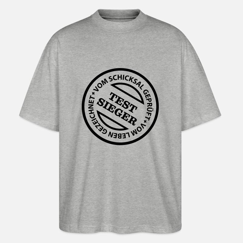 Testsieger - Stanley/Stella Oversized Unisex Bio T-Shirt Blaster 2.0 - Grau meliert
