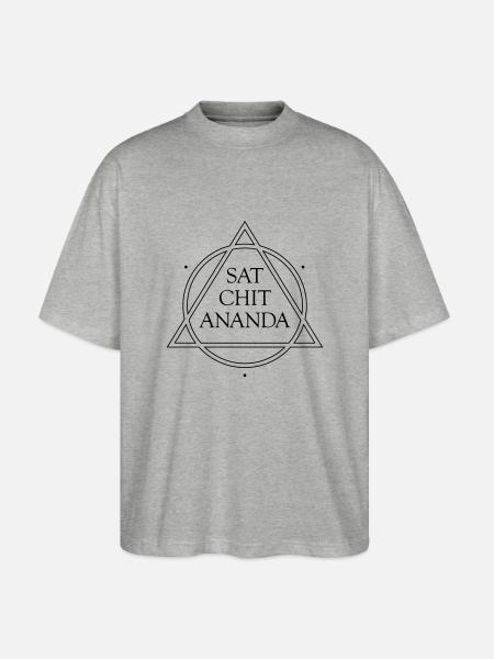 SAT CHIT ANANDA vector - Stanley/Stella Oversized Unisex Bio T-Shirt Blaster 2.0 - Grau meliert