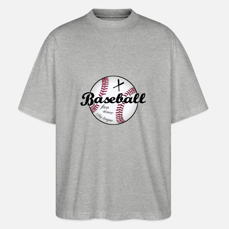 Big League Baseball - Stanley/Stella Oversized Unisex Bio T-Shirt Blaster 2.0 - Grau meliert