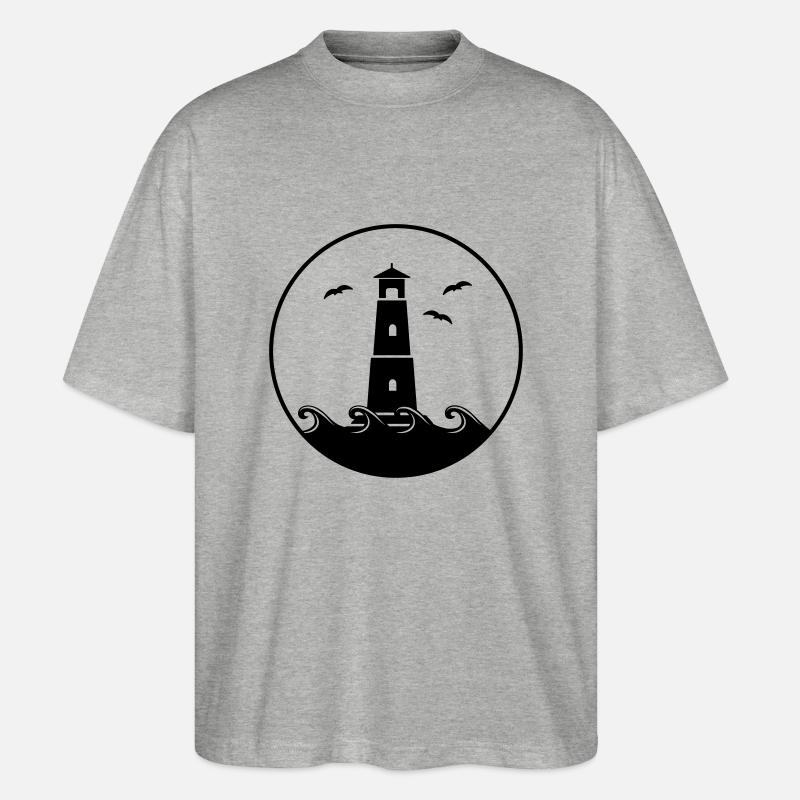 Leuchtturm - Stanley/Stella Oversized Unisex Bio T-Shirt Blaster 2.0 - Grau meliert