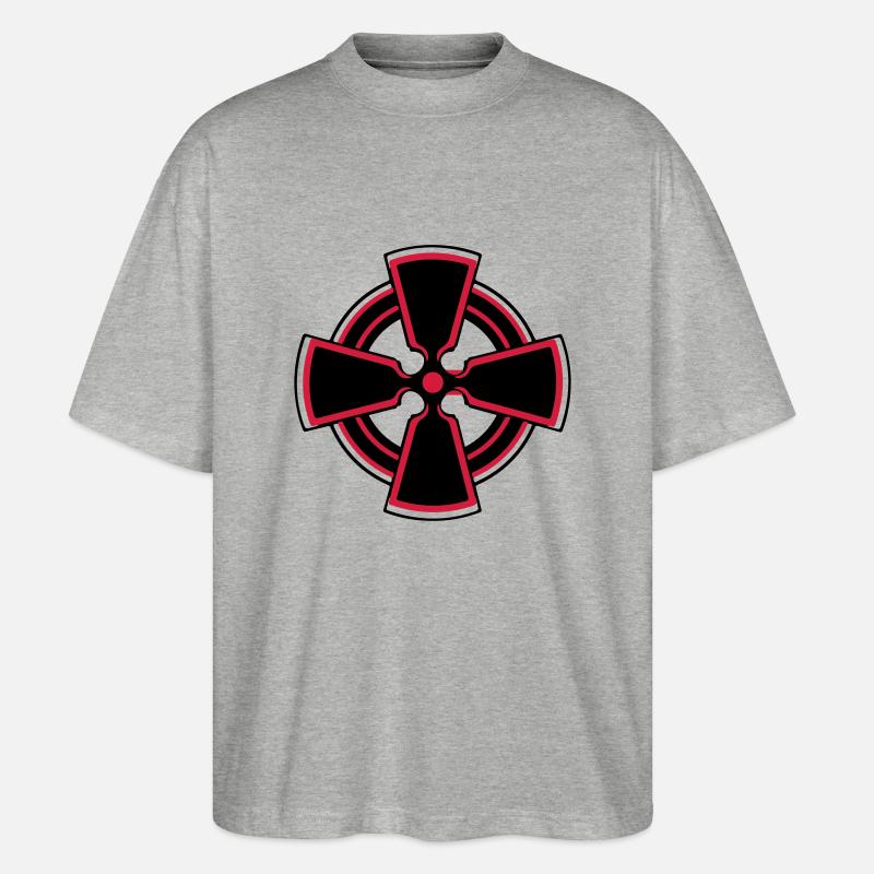 celtic_cross - Stanley/Stella Oversized Unisex Bio T-Shirt Blaster 2.0 - Grau meliert