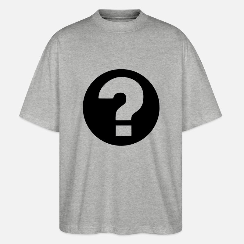 fragezeichen - Stanley/Stella Oversized Unisex Bio T-Shirt Blaster 2.0 - Grau meliert