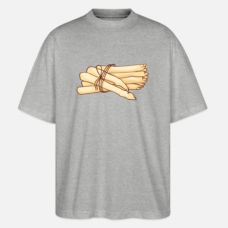 Gemüsespargel Gemeiner Spargel - Stanley/Stella Oversized Unisex Bio T-Shirt Blaster 2.0 - Grau meliert