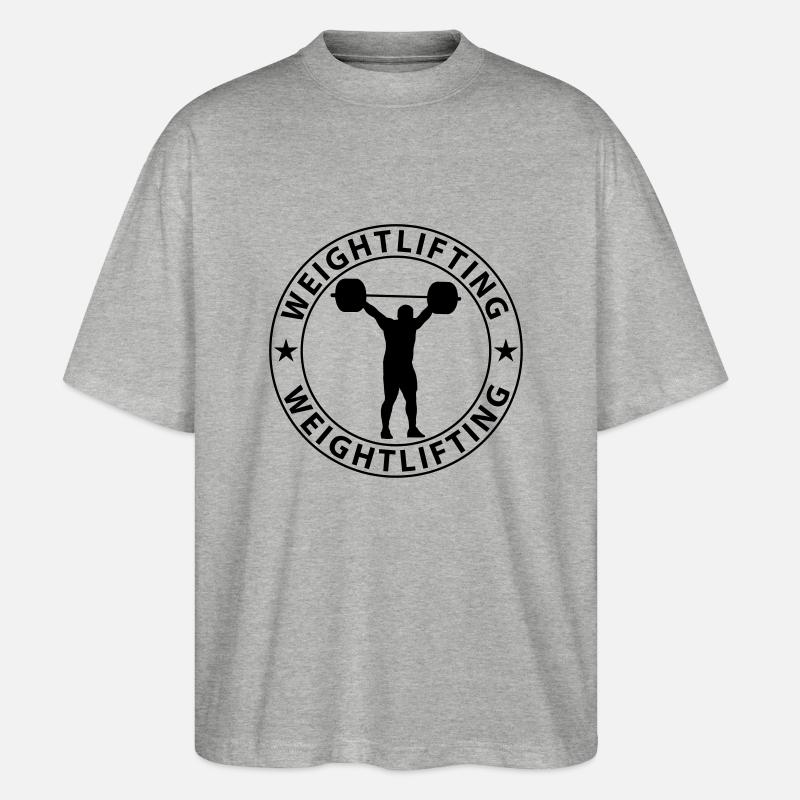 Weightlifting - Stanley/Stella Oversized Unisex Bio T-Shirt Blaster 2.0 - Grau meliert