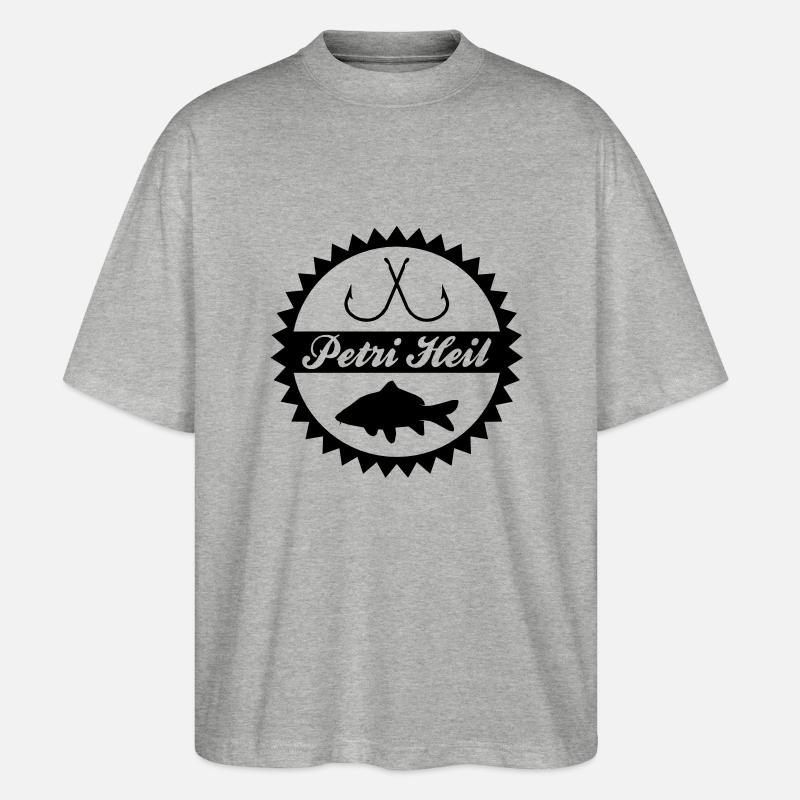 Petri Heil - Stanley/Stella Oversized Unisex Bio T-Shirt Blaster 2.0 - Grau meliert