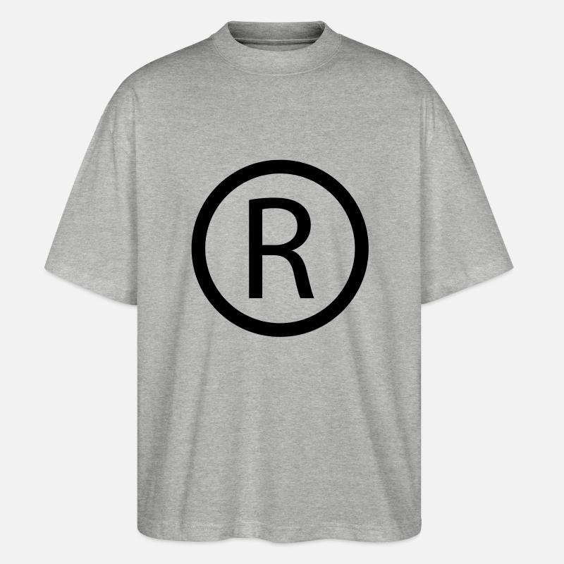 Registered Trademark Symbol - Stanley/Stella Oversized Unisex Bio T-Shirt Blaster 2.0 - Grau meliert