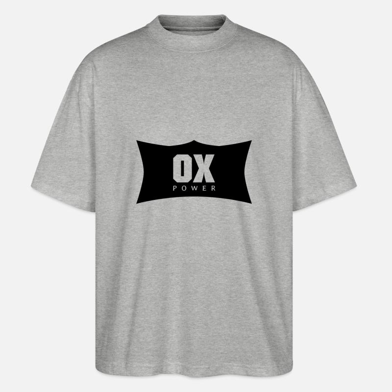 OX POWER (poster) - Stanley/Stella Oversized Unisex Bio T-Shirt Blaster 2.0 - Grau meliert
