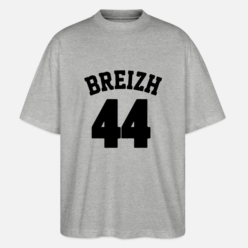 Breizh 44 - Stanley/Stella Oversized Unisex Bio T-Shirt Blaster 2.0 - Grau meliert