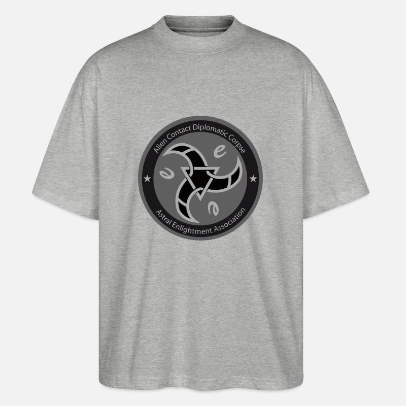 astral enlightment association - Stanley/Stella Oversized Unisex Bio T-Shirt Blaster 2.0 - Grau meliert