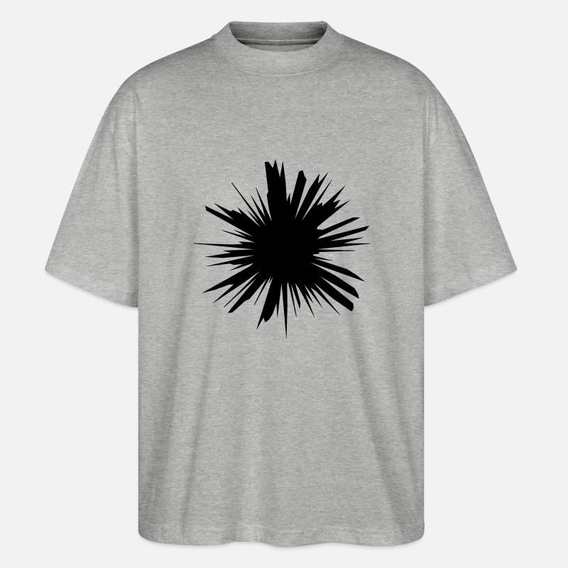 Explosion destruction blast design - Stanley/Stella Oversized Unisex Organic T-shirt Blaster 2.0 - heather grey