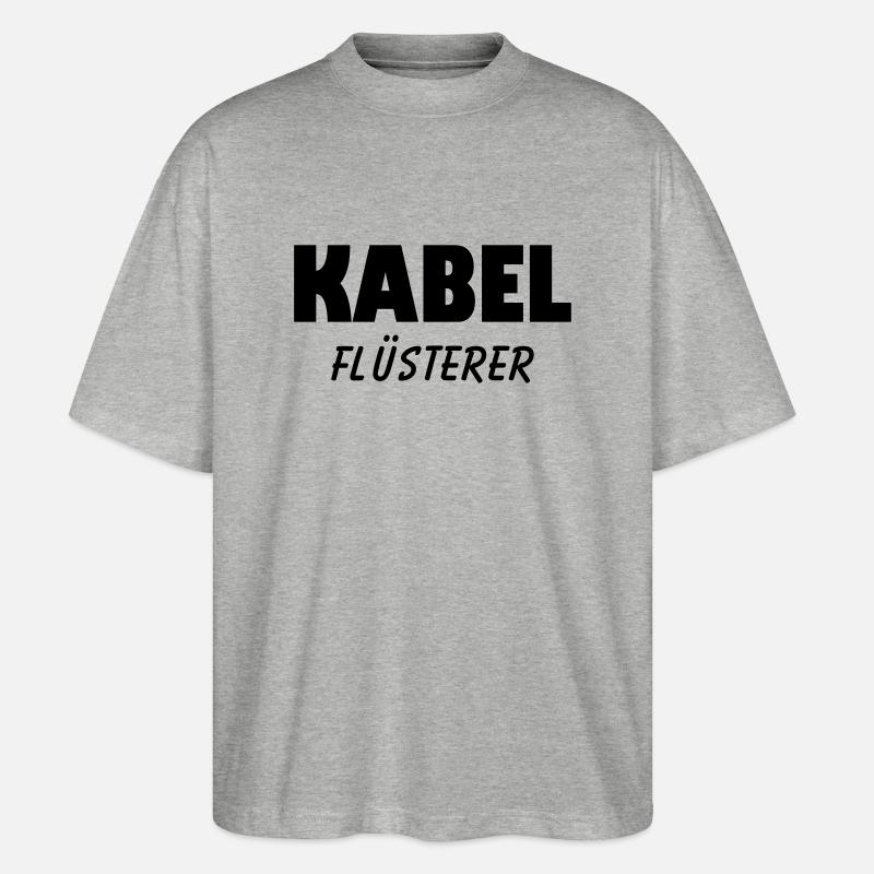 kabel flüsterer - Stanley/Stella Oversized Unisex Bio T-Shirt Blaster 2.0 - Grau meliert