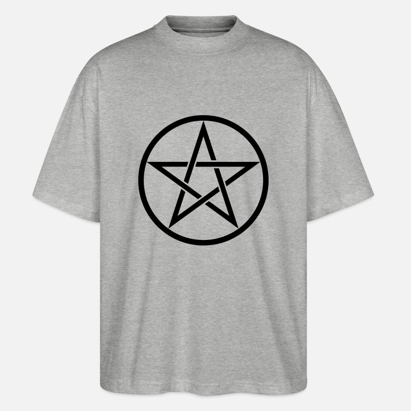 Pentacle Symbol 2 (Vector) - Stanley/Stella Oversized Unisex Bio T-Shirt Blaster 2.0 - Grau meliert