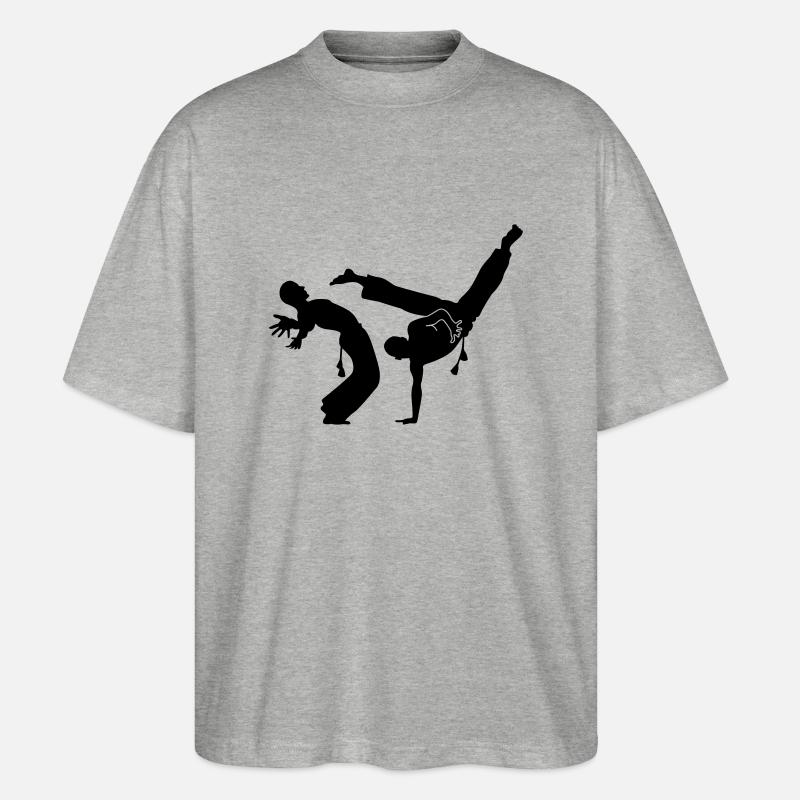 capoeira - Stanley/Stella Oversized Unisex Bio T-Shirt Blaster 2.0 - Grau meliert