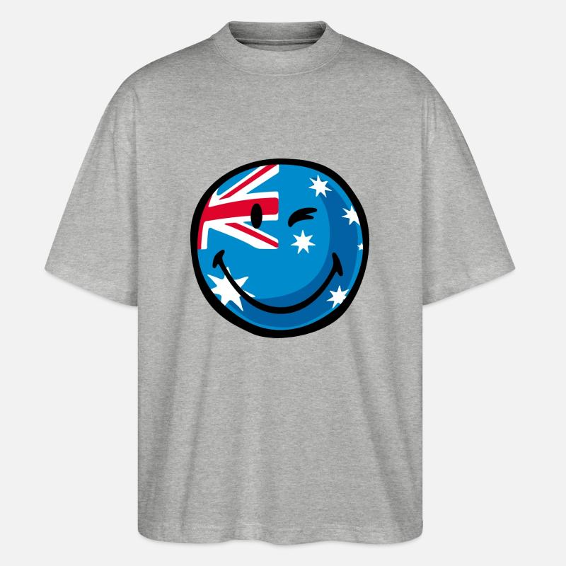 Smiley Flag Australia - T-shirt bio Blaster 2.0 coupe oversize Stanley/Stella Unisexe - gris chiné