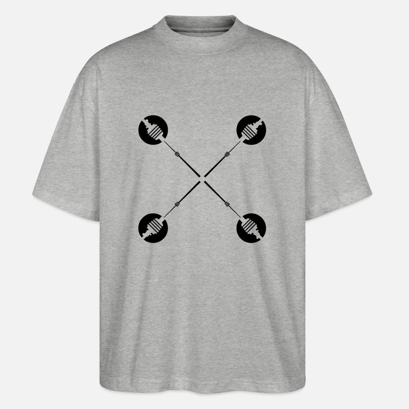 Fernsehturm#17 - Stanley/Stella Oversized Unisex Bio T-Shirt Blaster 2.0 - Grau meliert