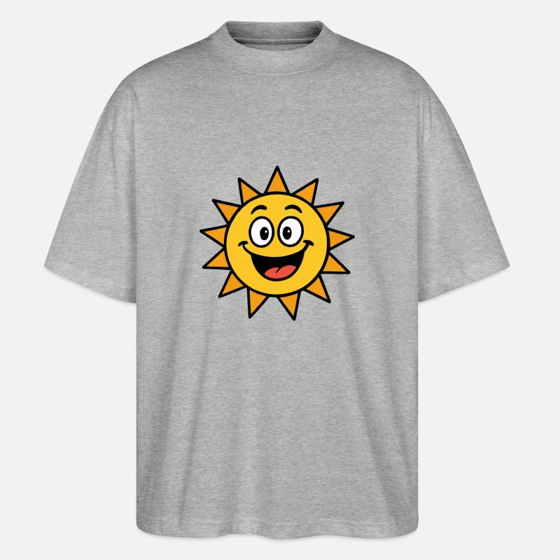 sonne comic - Stanley/Stella Oversized Unisex Bio T-Shirt Blaster 2.0 - Grau meliert
