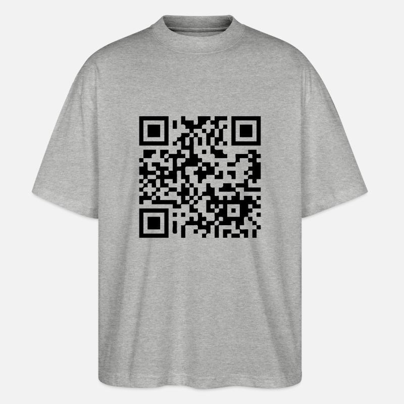 barcode3d - Stanley/Stella Oversized Unisex Bio T-Shirt Blaster 2.0 - Grau meliert