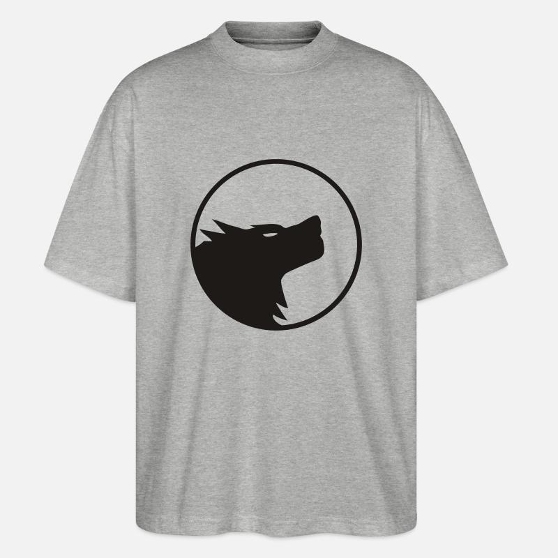 Wolf - Stanley/Stella Oversized Unisex Bio T-Shirt Blaster 2.0 - Grau meliert
