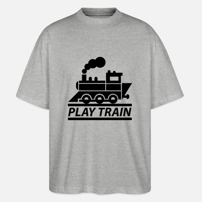 PLAY TRAIN - Stanley/Stella Oversized Unisex Bio T-Shirt Blaster 2.0 - Grau meliert