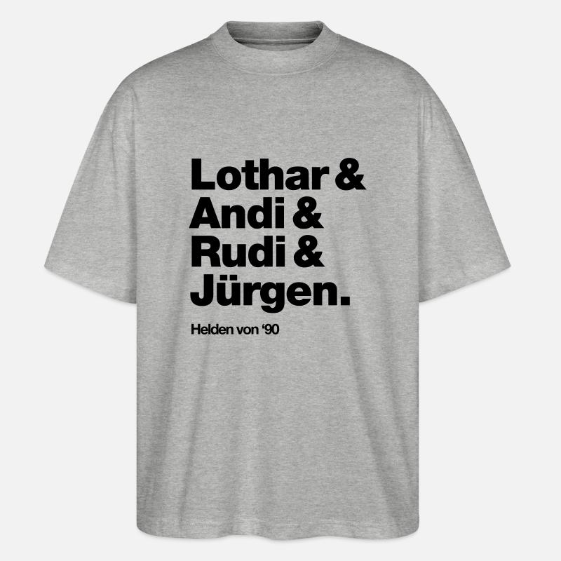 Helden von 1990 - Stanley/Stella Oversized Unisex Bio T-Shirt Blaster 2.0 - Grau meliert