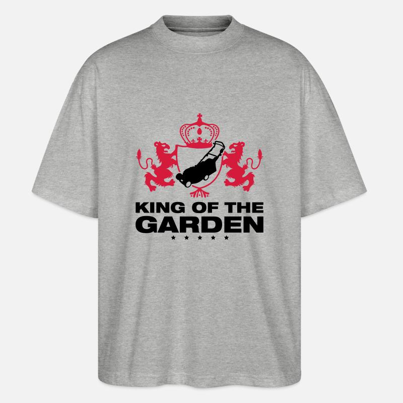 rasenmaeher_king_garden_t2 - Stanley/Stella Oversized Unisex Bio T-Shirt Blaster 2.0 - Grau meliert