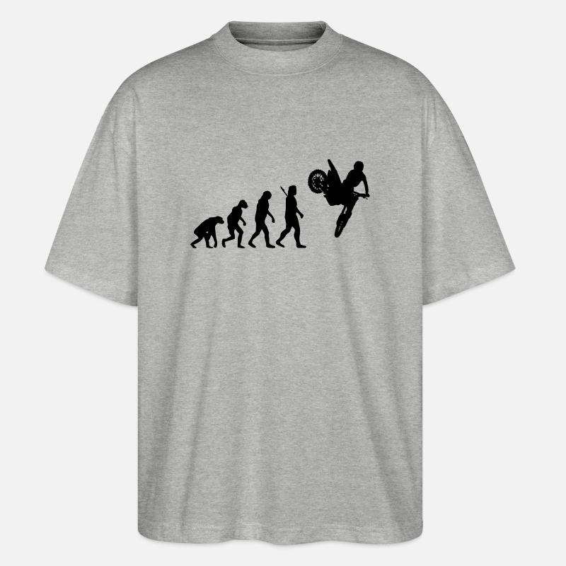 Evolution Moto Cross - Stanley/Stella Oversized Unisex Bio T-Shirt Blaster 2.0 - Grau meliert