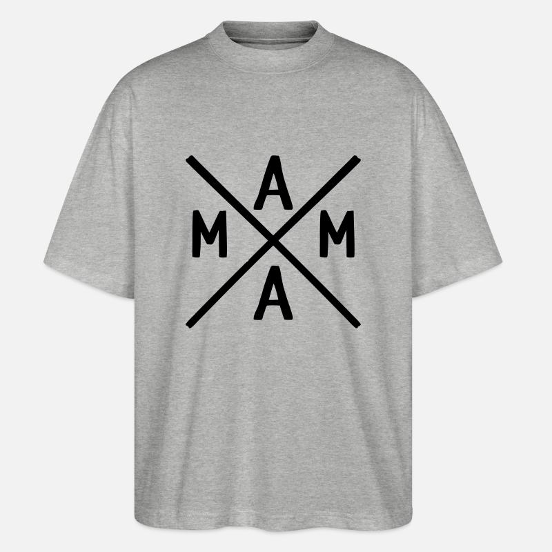 Mama - Stanley/Stella Oversized Unisex Bio T-Shirt Blaster 2.0 - Grau meliert