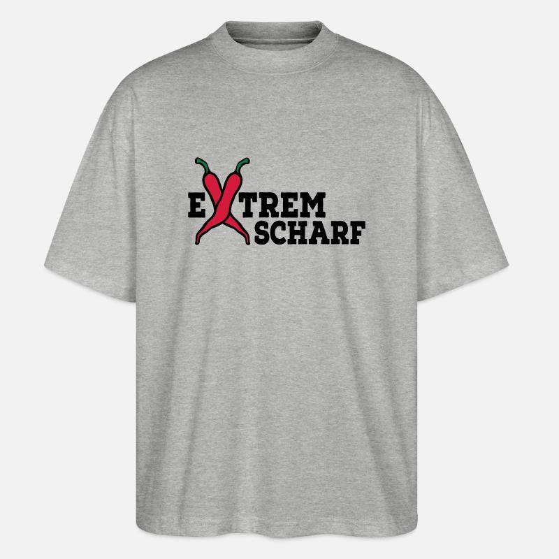 extrem scharf - Stanley/Stella Oversized Unisex Bio T-Shirt Blaster 2.0 - Grau meliert