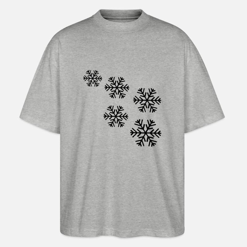 neige flocon de neige - T-shirt bio Blaster 2.0 coupe oversize Stanley/Stella Unisexe - gris chiné