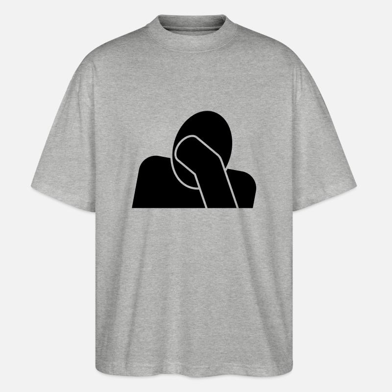 Facepalm - Stanley/Stella Oversized Unisex Bio T-Shirt Blaster 2.0 - Grau meliert