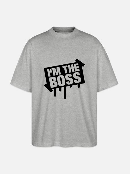 im_the_boss_f1 - Stanley/Stella Oversized Unisex Bio T-Shirt Blaster 2.0 - Grau meliert