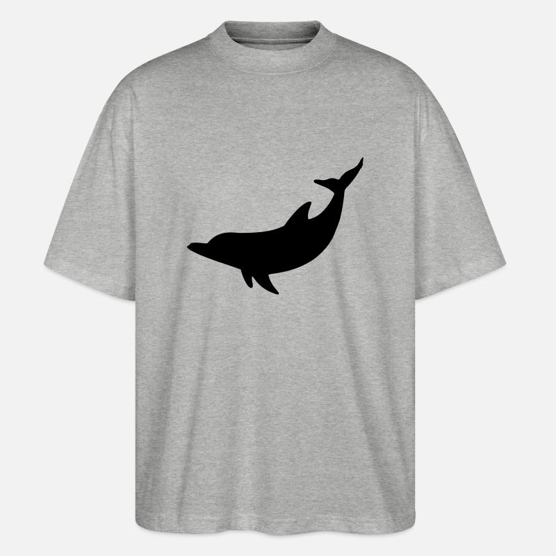 Delfin - Stanley/Stella Oversized Unisex Bio T-Shirt Blaster 2.0 - Grau meliert