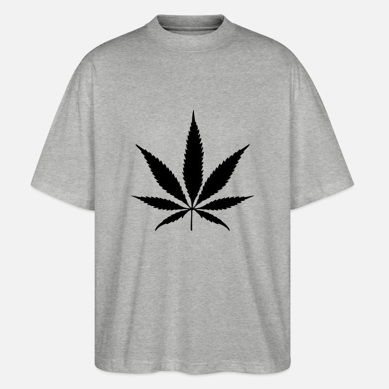 feuille de cannabis rasta - T-shirt bio Blaster 2.0 coupe oversize Stanley/Stella Unisexe - gris chiné