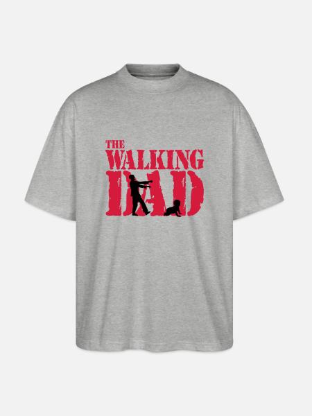WALKING DAD - Stanley/Stella Oversized Unisex Bio T-Shirt Blaster 2.0 - Grau meliert