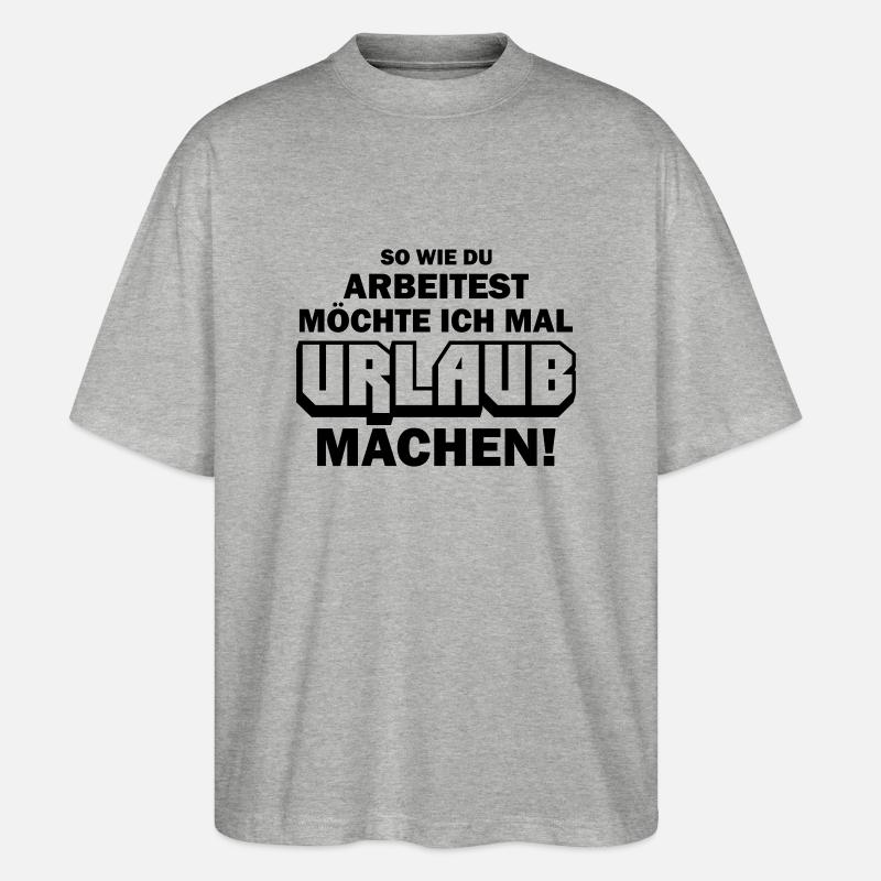 urlaub machen - Stanley/Stella Oversized Unisex Bio T-Shirt Blaster 2.0 - Grau meliert