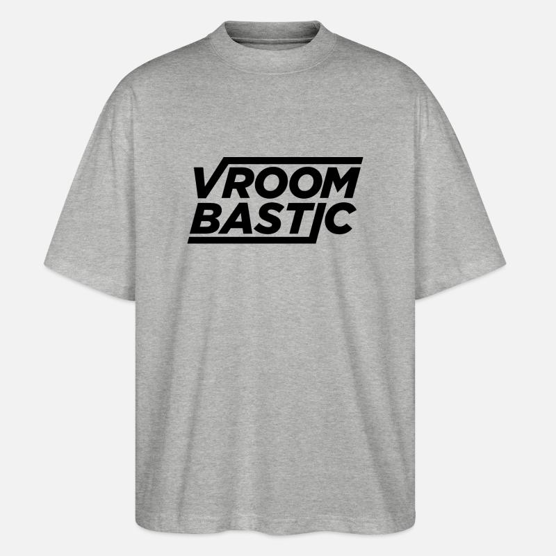 Logo 2Lines Basic Black - Stanley/Stella Oversized Unisex Organic T-shirt Blaster 2.0 - heather grey