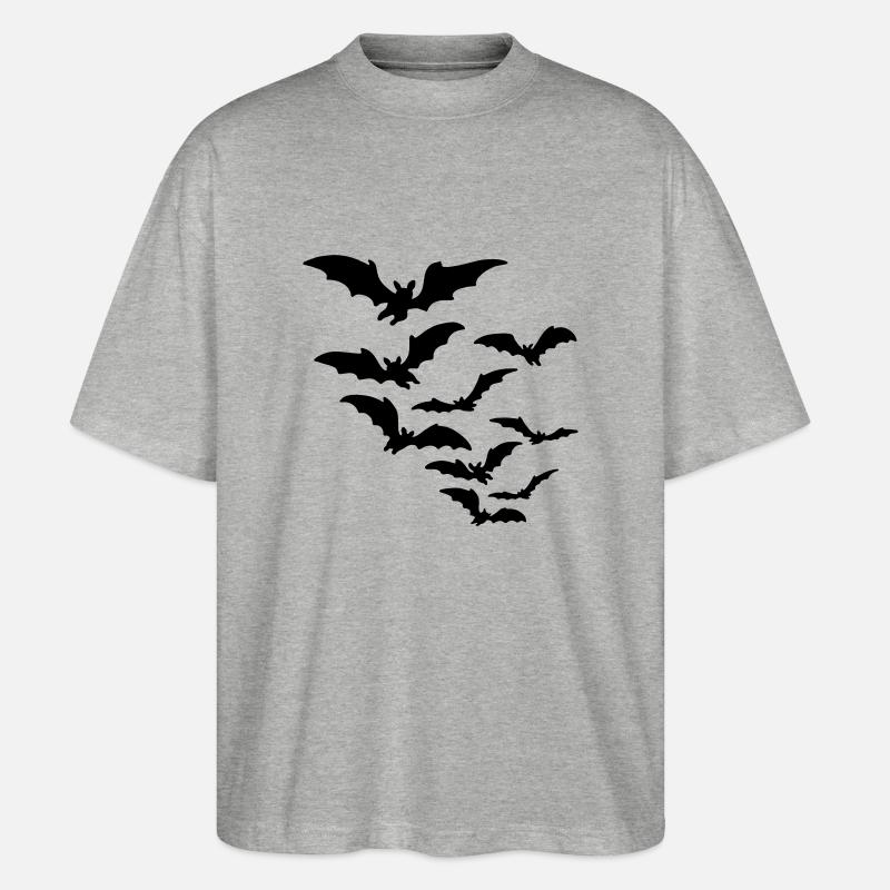 fledermaus - Stanley/Stella Oversized Unisex Bio T-Shirt Blaster 2.0 - Grau meliert