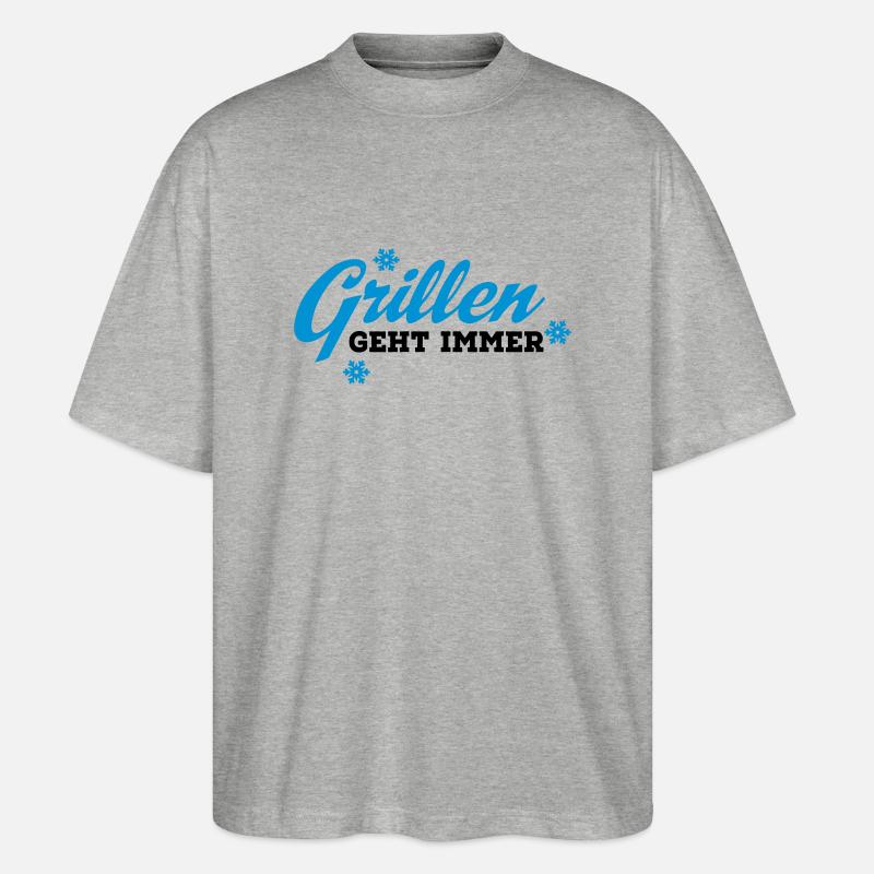 grillen - Stanley/Stella Oversized Unisex Bio T-Shirt Blaster 2.0 - Grau meliert
