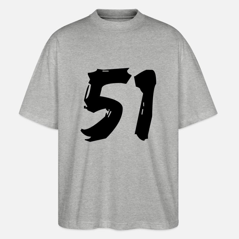 Brushed 51 - Stanley/Stella Oversized Unisex Bio T-Shirt Blaster 2.0 - Grau meliert