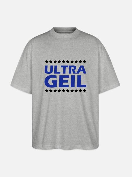ultra_geil_02 - Stanley/Stella Oversized Unisex Bio T-Shirt Blaster 2.0 - Grau meliert