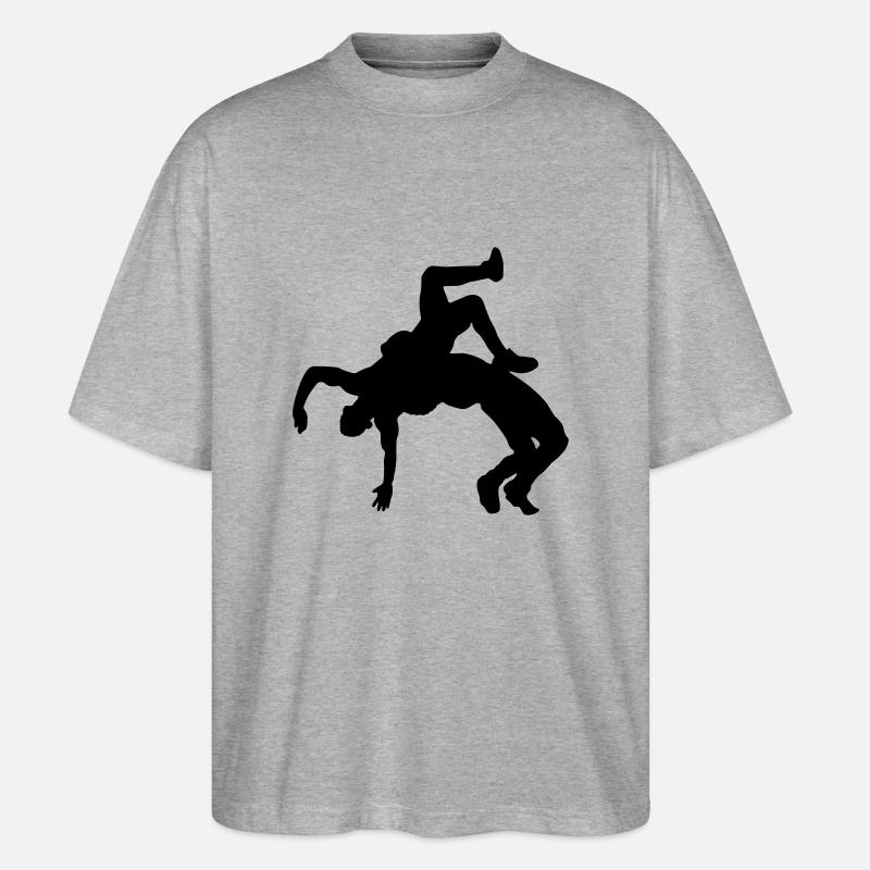 ringen design - Stanley/Stella Oversized Unisex Bio T-Shirt Blaster 2.0 - Grau meliert