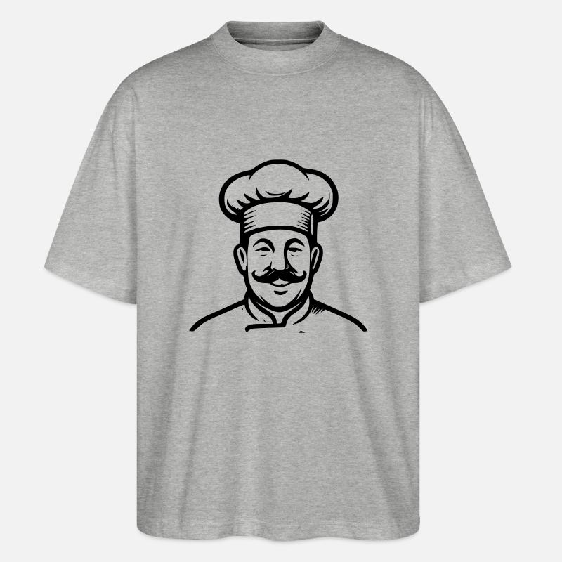 DER KÜCHENCHEF - Stanley/Stella Oversized Unisex Bio T-Shirt Blaster 2.0 - Grau meliert