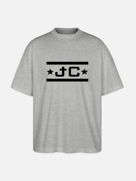 JC Logo - Stanley/Stella Oversized Unisex Bio T-Shirt Blaster 2.0 - Grau meliert