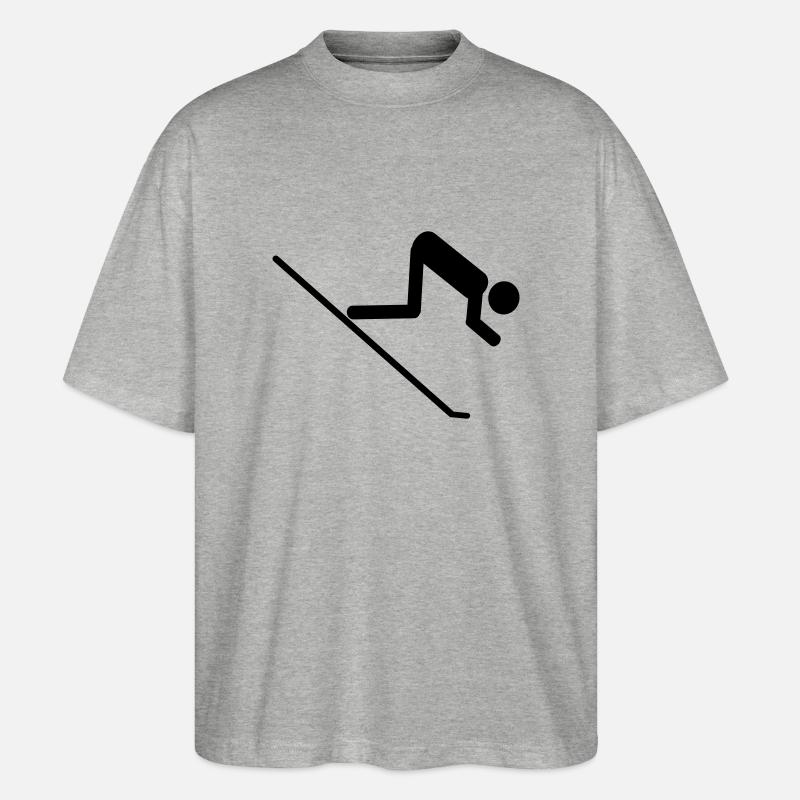 ski - T-shirt bio Blaster 2.0 coupe oversize Stanley/Stella Unisexe - gris chiné