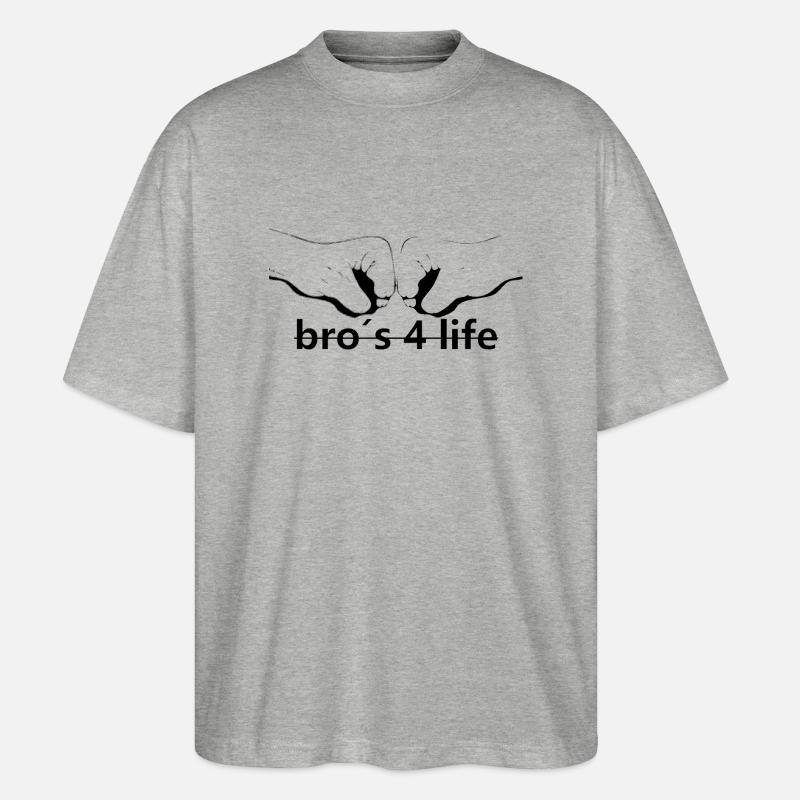 Bros - Stanley/Stella Oversized Unisex Bio T-Shirt Blaster 2.0 - Grau meliert