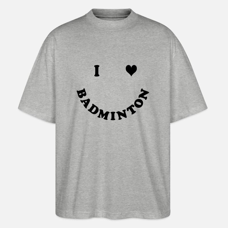 badminton - Stanley/Stella Oversized Unisex Bio T-Shirt Blaster 2.0 - Grau meliert