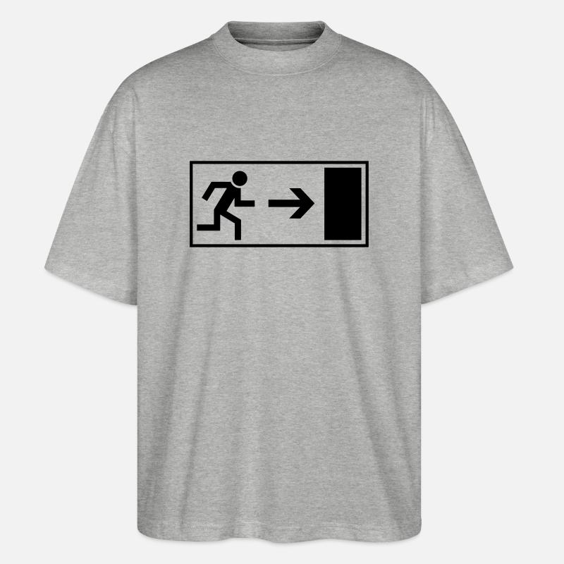 exit_f1 - Stanley/Stella Oversized Unisex Bio T-Shirt Blaster 2.0 - Grau meliert