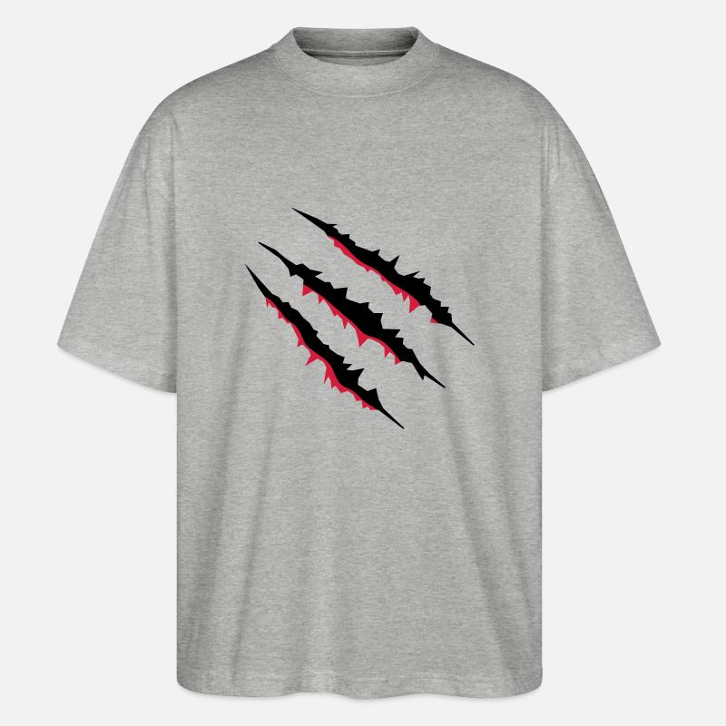 krallen_002 - T-shirt bio Blaster 2.0 coupe oversize Stanley/Stella Unisexe - gris chiné